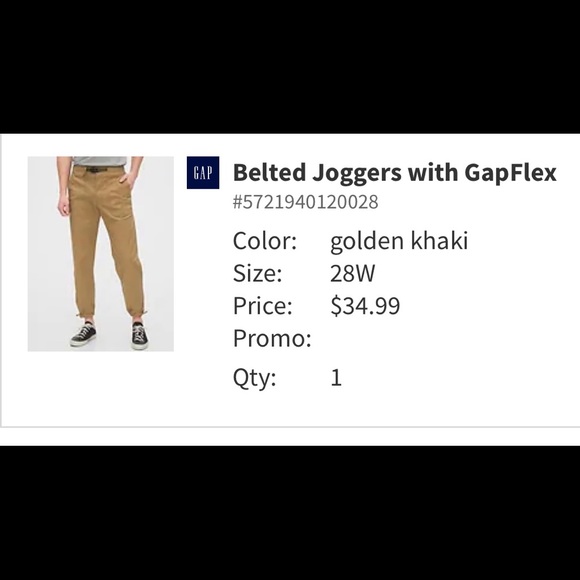 Gap Belted Joggers with GapFlex Lot of 2 - Picture 7 of 8